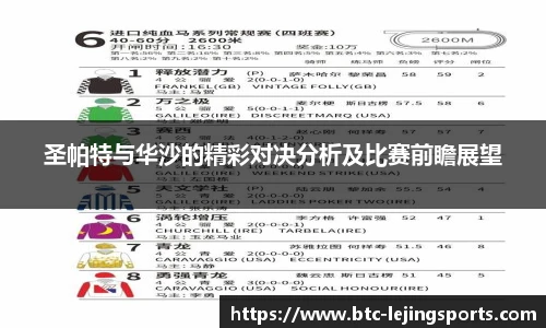 圣帕特与华沙的精彩对决分析及比赛前瞻展望